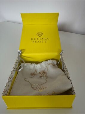 Kendra Scott Gold Heart and Clover Pendant Necklace Set